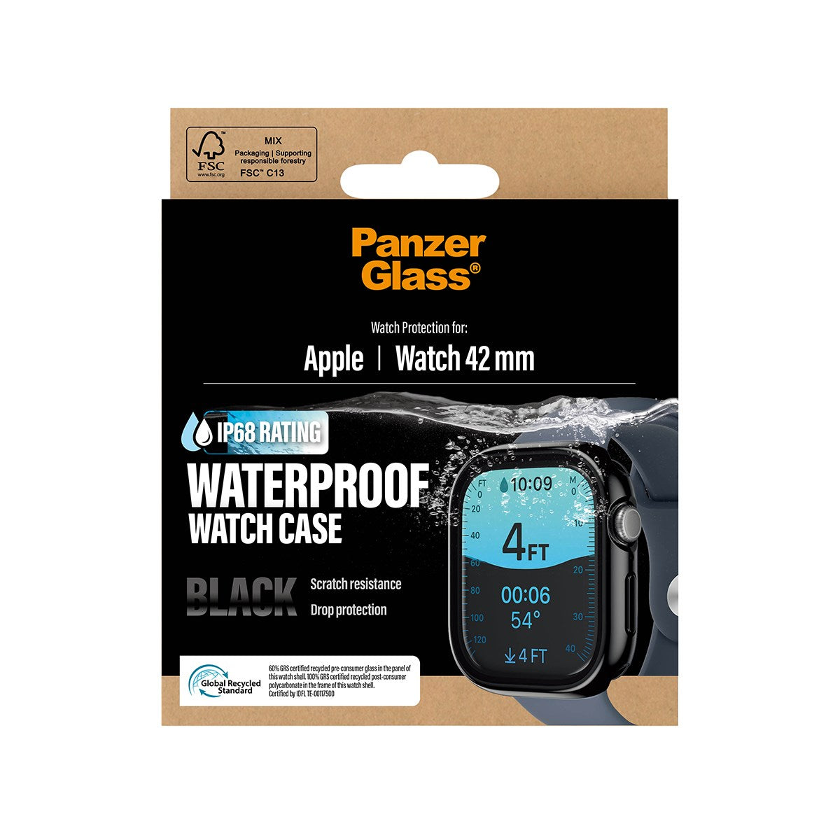PanzerGlass® Waterproof Full Body Case Schwarz Apple Watch Series 11 | 10 | 42mm